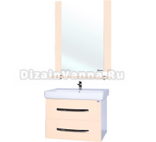 Мебель для ванной Bellezza Рокко 80 подвесная бежевая 2 ящика