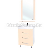 Мебель для ванной Bellezza Рокко 80 бежевая напольная 3 ящика