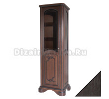 Шкаф-пенал Bellezza Виктория 60 L черный патина серебро