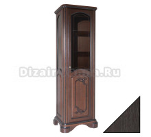 Шкаф-пенал Bellezza Виктория 60 R черный патина серебро