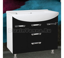 Тумба с раковиной Bellezza Альфа 90 черная