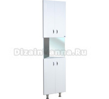 Шкаф-пенал Bellezza Тина угловой белый