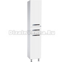 Шкаф-пенал Bellezza Рокко 35 белый с бельевой корзиной универсальный