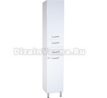Шкаф-пенал Bellezza Мари 35 белый с бельевой корзиной универсальный