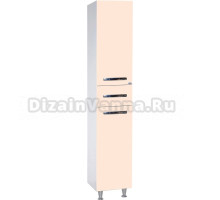 Шкаф-пенал Bellezza Рокко 35 бежевый с бельевой корзиной универсальный