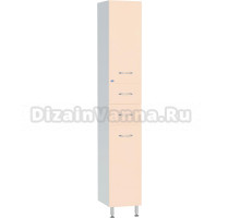 Шкаф-пенал Bellezza Уют 35 бежевый с бельевой корзиной универсальный