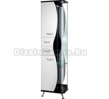 Шкаф-пенал Bellezza Рио 50 L черно-белый