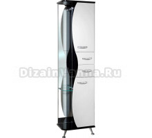 Шкаф-пенал Bellezza Рио 50 R черно-белый