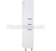 Шкаф-пенал Bellezza Балтика 35 L/R белый, с бельевой корзиной