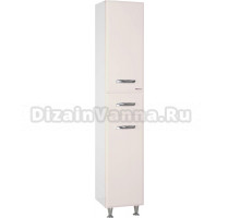 Шкаф-пенал Bellezza Балтика 35 L/R бежевый, с бельевой корзиной