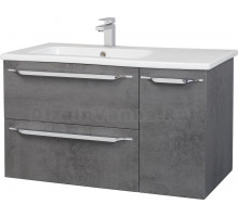 Тумба с раковиной Bellezza Луиджи 90 L, серая, подвесная