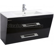 Тумба с раковиной Bellezza Берта подвесная 90 черная
