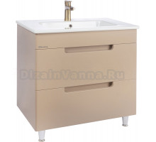 Тумба с раковиной Bellezza Сириус 80 капучино, напольная