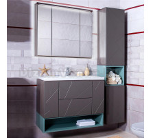 Мебель для ванной Бриклаер Кристалл 90 софт графит