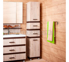 Шкаф-пенал Бриклаер Техас дуб кантри, венге