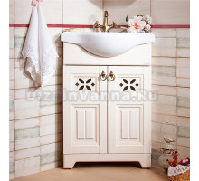 Тумба с раковиной Бриклаер Кантри 60 бежевый дуб, угловая