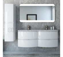 Мебель для ванной Cezares Vague 140 две чаши bianco lucido