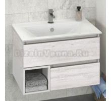 Тумба с раковиной Comforty Турин 75 дуб белый