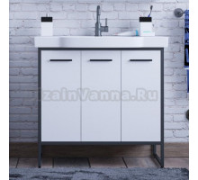Тумба для комплекта Corozo Айрон 90 с бельевой корзиной