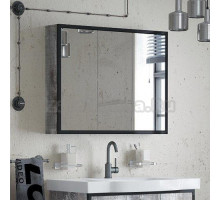 Зеркало-шкаф Corozo Айрон 90 черный, антик