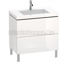 Тумба с раковиной Duravit L-Cube LC6937O2222 напольная, глянцевая белая