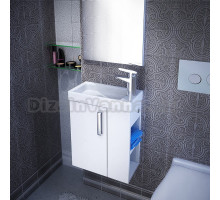 Тумба с раковиной IDDIS Torr 40 R, подвесная, белая