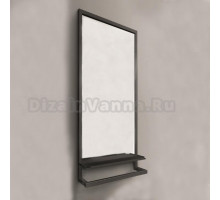Зеркало Jorno Steal 50 с полкой и полотенцедержателем