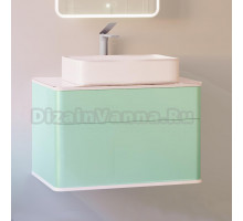 Тумба с раковиной Jorno Pastel 80 бирюзовый бриз