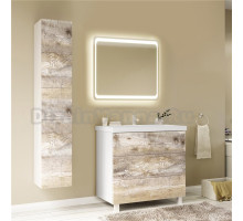 Мебель для ванной Marka One Mix 80Н с 3 ящиками, бетон, push