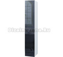 Шкаф-пенал Marka One Idalgo 30П black stone, L