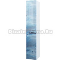 Шкаф-пенал Marka One Idalgo 30П blue marble, L