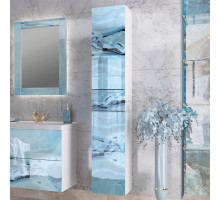 Шкаф-пенал Marka One Lacio 30П blue marble, R