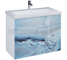 Тумба для комплекта Marka One Lacio 80П blue marble