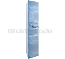 Шкаф-пенал Marka One Visbaden 30П blue marble, R