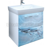 Тумба для комплекта Marka One Visbaden 60П blue marble