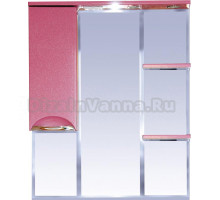 Зеркало-шкаф Misty Жасмин 85 с подсветкой, розовый L