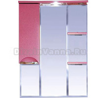 Зеркало-шкаф Misty Жасмин 75 с подсветкой, розовый L