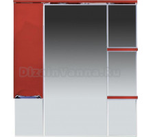 Зеркало-шкаф Misty Кристи 90 красная эмаль L