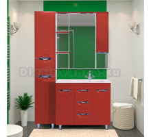 Мебель для ванной Misty Кристи 90 красная эмаль