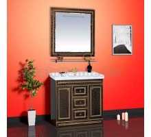 Мебель для ванной Misty Fresko 90 черная краколет