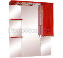 Зеркало-шкаф Misty Жасмин 85 с подсветкой, красная эмаль R
