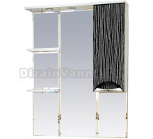 Зеркало-шкаф Misty Лорд 85 бело-черный R