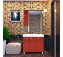 Мебель для ванной Misty Петра 75 красная эмаль