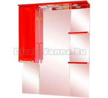 Зеркало-шкаф Misty Жасмин 75 с подветкой, красная плёнка L