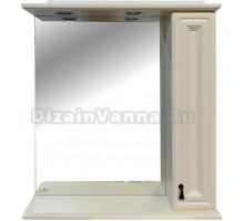 Зеркало-шкаф Misty Лувр 75 R слоновая кость