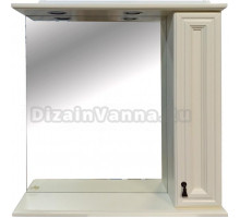 Зеркало Misty Лувр 85 R слоновая кость