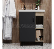 Тумба с раковиной Onika Тимбер 60.01 серая, дуб сонома