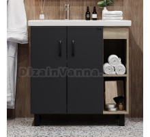 Тумба с раковиной Onika Тимбер 80.10 R, серая, дуб сонома