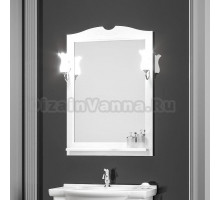 Зеркало Opadiris Тибет 75 белое матовое