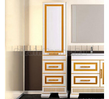 Шкаф-пенал Opadiris Оникс L золотая патина